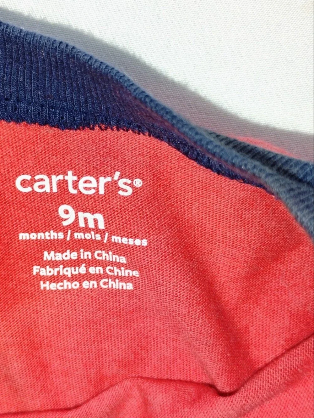 Carter's Red Short Sleeve Pocket Tee